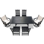 Ensemble de salle à manger pivotant LuXeo Tuscany Sling 7 pièces