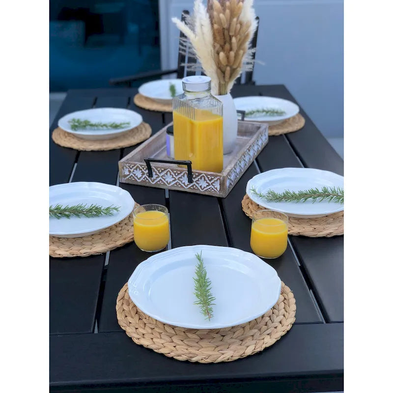Ensemble de salle à manger pivotant LuXeo Tuscany Sling 7 pièces