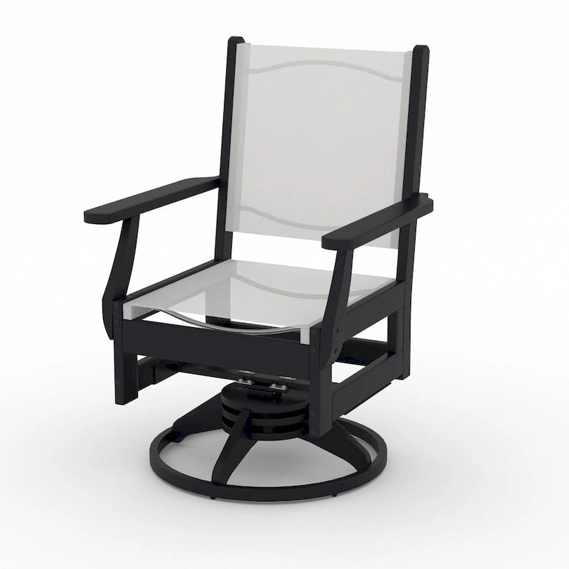 Ensemble de salle à manger pivotant LuXeo Tuscany Sling 7 pièces