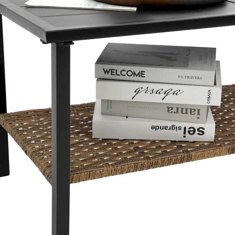 Ensemble de canapés de conversation d'extérieur : mobilier de jardin bas 4 pièces
