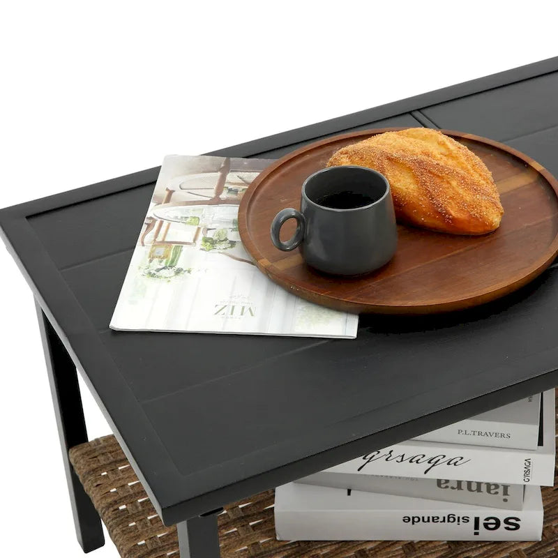 Ensemble de canapés de conversation d'extérieur : mobilier de jardin bas 4 pièces