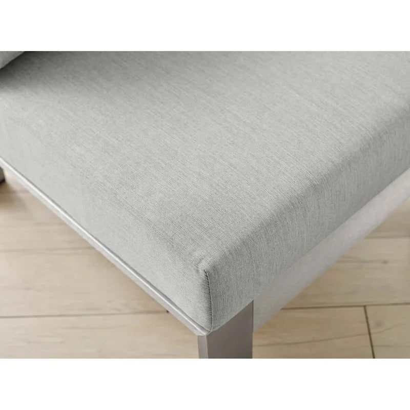 Chaise de patio extérieure sans accoudoirs en aluminium et tissu Sunbrella Shore