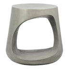 Kimberly Round Cutout Side Table, Medium Grey