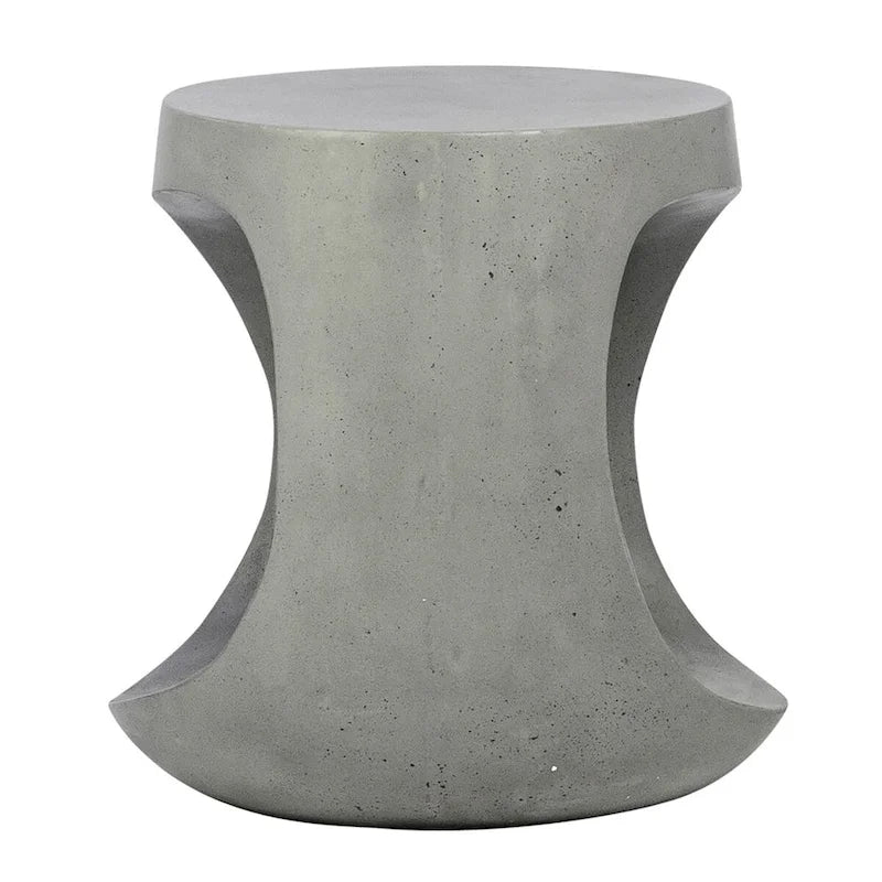 Table d'appoint ronde ajourée Kimberly, gris moyen