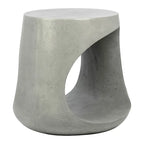 Table d'appoint ronde ajourée Kimberly, gris moyen