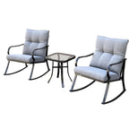 Ensemble fauteuil à bascule et table basse de taille moyenne, hauteur de chaise ergonomique conçue pour réduire la flexion des genoux