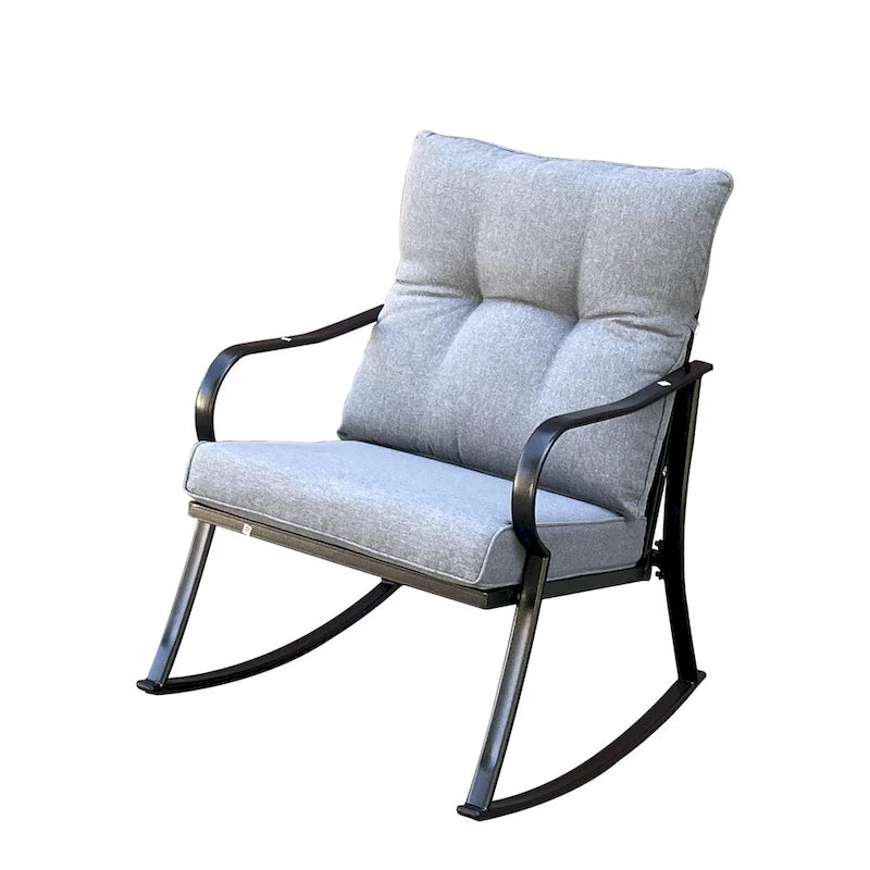 Ensemble fauteuil à bascule et table basse de taille moyenne, hauteur de chaise ergonomique conçue pour réduire la flexion des genoux