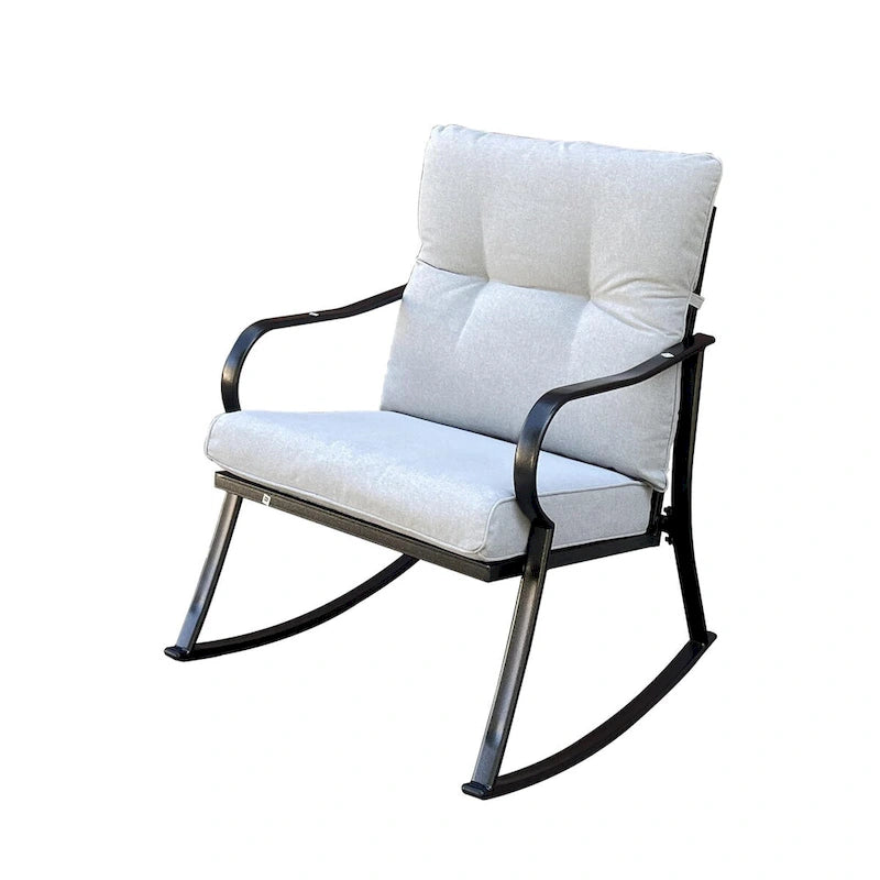 Ensemble fauteuil à bascule et table basse de taille moyenne, hauteur de chaise ergonomique conçue pour réduire la flexion des genoux