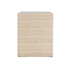 Table d'appoint ronde d'extérieur Classic Home Rosen en pierre beige