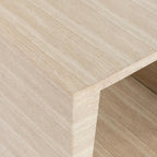 Table d'appoint ronde d'extérieur Classic Home Rosen en pierre beige