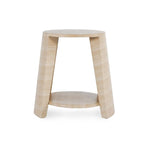 Table d'appoint ronde d'extérieur Classic Home Rosen en pierre beige