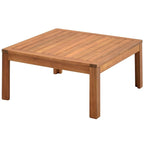 Ensemble de canapé d'extérieur en bois 4 pièces avec coussins et table basse