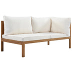 Ensemble de canapé d'extérieur en bois 4 pièces avec coussins et table basse