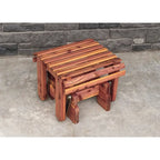 Fauteuil à bascule Adirondack en cèdre massif, modèle MM102 110, avec repose-pieds coulissant, de la collection American Furniture Classics.