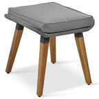 Ensemble de mobilier de jardin en corde 6 pièces pour 6 personnes avec deux tabourets et une table de bar tendance.