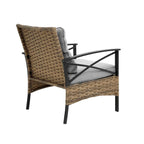 Ensemble de canapé d'angle 4 pièces pour patio, avec coussins