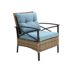 Ensemble de canapé d'angle 4 pièces pour patio, avec coussins