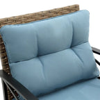 Ensemble de canapé d'angle 4 pièces pour patio, avec coussins