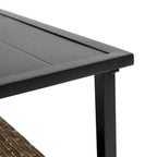 Ensemble de canapé d'angle 4 pièces pour patio, avec coussins