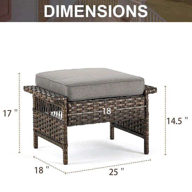 Ensemble bistro de patio Gymojoy avec chaises berçantes pivotantes à 360° et table - Marron