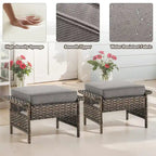 Ensemble bistro de patio Gymojoy avec chaises berçantes pivotantes à 360° et table - Marron
