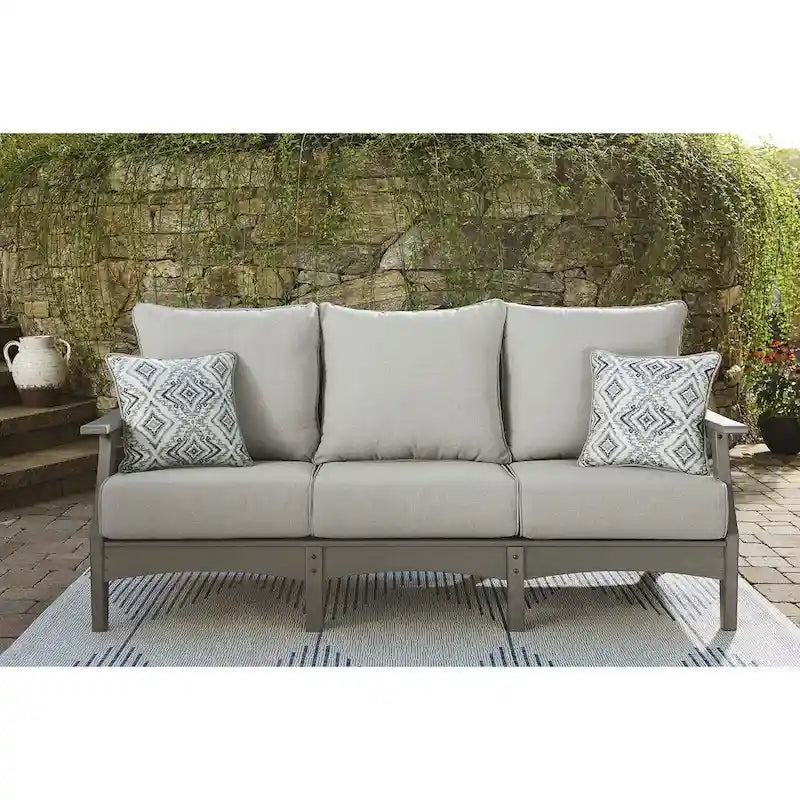 Ensemble de salon de jardin 4 pièces gris Visola, Signature Design by Ashley - 80 cm (L) x 33 cm (P) x 37 cm (H)