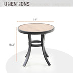 Ensemble bistro 3 pièces MAISONARTS, 2 chaises de salle à manger empilables en aluminium et 1 table d'appoint