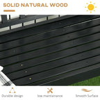 Banc de jardin extérieur 3 places avec dossier et accoudoirs