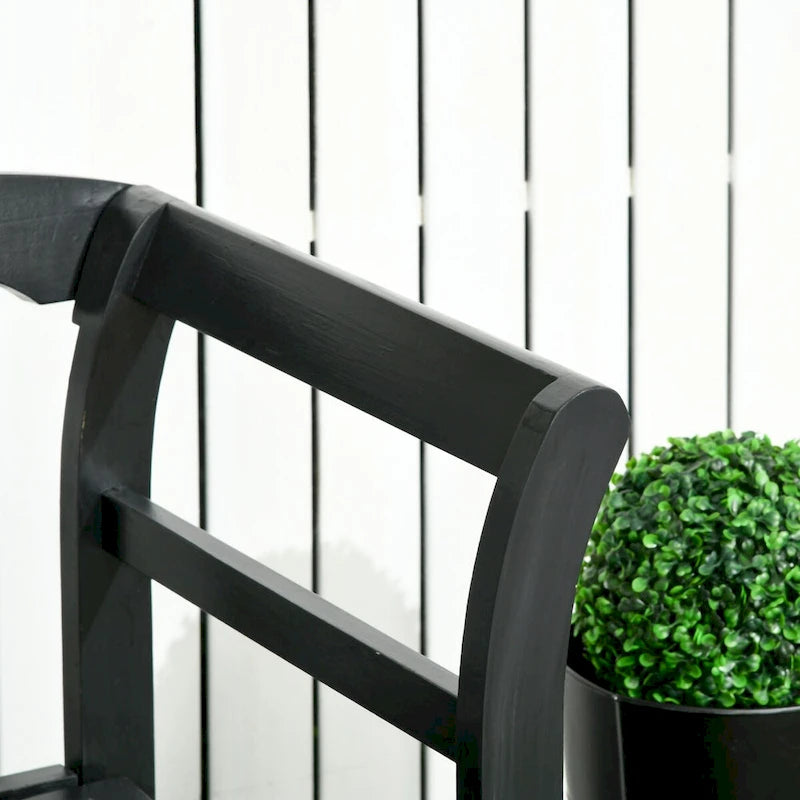 Banc de jardin extérieur 3 places avec dossier et accoudoirs