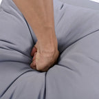 Ensemble de canapé d'angle 8 pièces pour patio avec table basse en verre trempé