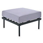 Ensemble de canapé d'angle 8 pièces pour patio avec table basse en verre trempé