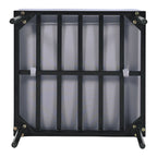 Ensemble de canapé d'angle 8 pièces pour patio avec table basse en verre trempé