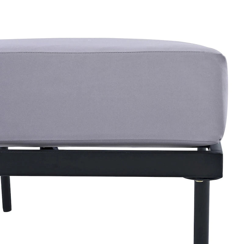 Ensemble de canapé d'angle 8 pièces pour patio avec table basse en verre trempé