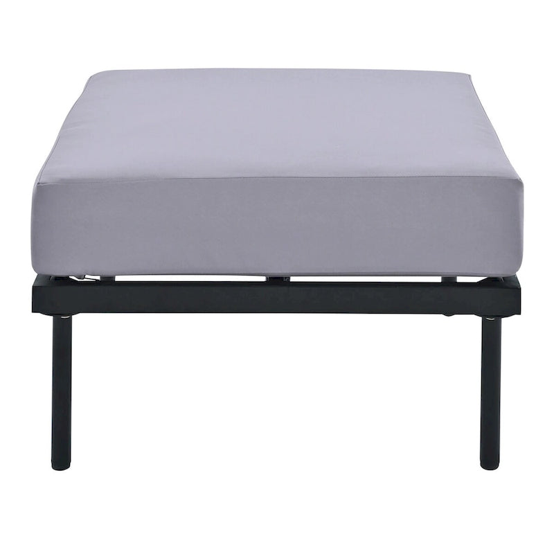 Ensemble de canapé d'angle 8 pièces pour patio avec table basse en verre trempé