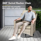Ensemble de mobilier de patio extérieur XIZZI 7 pièces avec canapé de conversation et foyer
