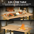 Ensemble de mobilier de patio extérieur XIZZI 7 pièces avec canapé de conversation et foyer