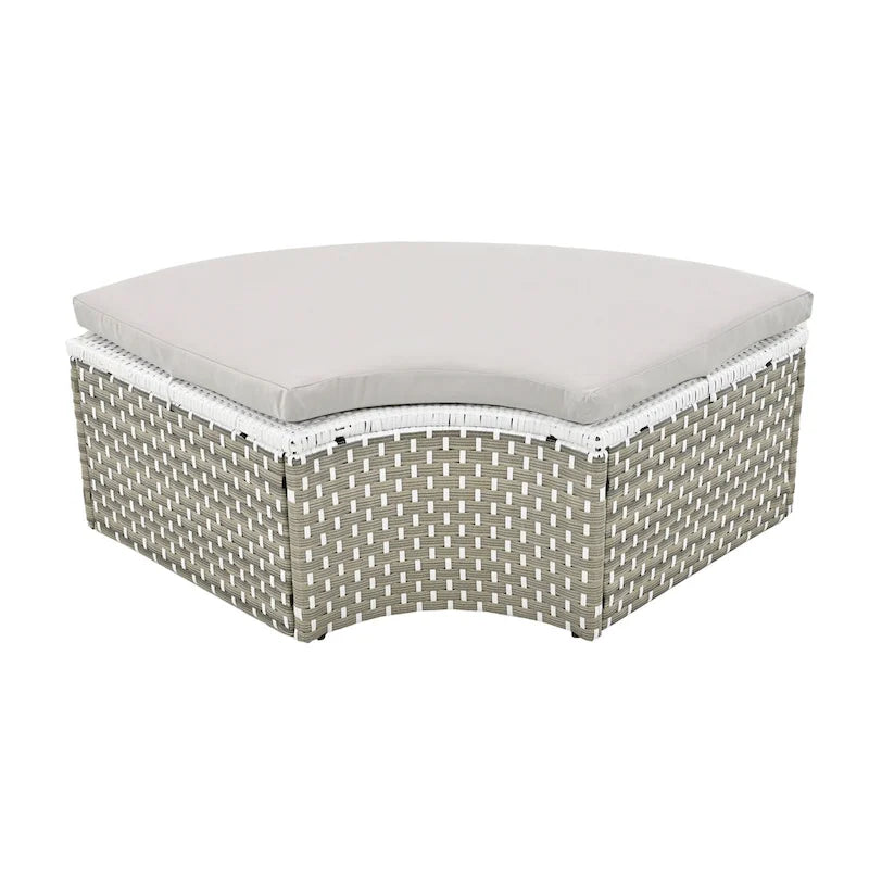 Ensemble de canapés d'angle ronds pour patio