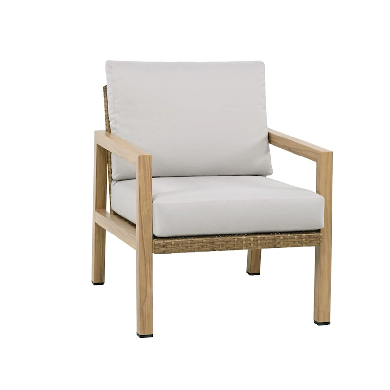 Fauteuil en rotin avec coussin