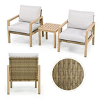 Fauteuil en rotin avec coussin