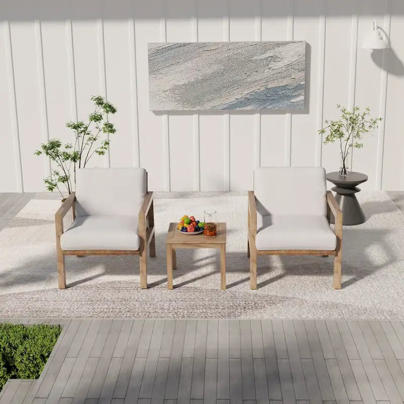 Fauteuil en rotin avec coussin