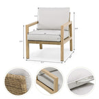 Fauteuil en rotin avec coussin