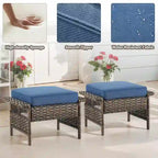 Gymojoy Ensemble table et chaises pivotantes d'extérieur 3 pièces - Marron