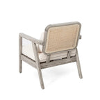 Fauteuil club de jardin en bois d'acacia, mobilier de terrasse, coussin épais imperméable, assise profonde pour porche, jardin, cour