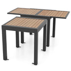 Table de patio extensible d'extérieur 31,5-63 cm avec support en L inclus