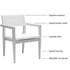 Ensemble de mobilier de patio en aluminium 7 pièces comprenant 4 chaises de salle à manger et 2 fauteuils pivotants à bascule