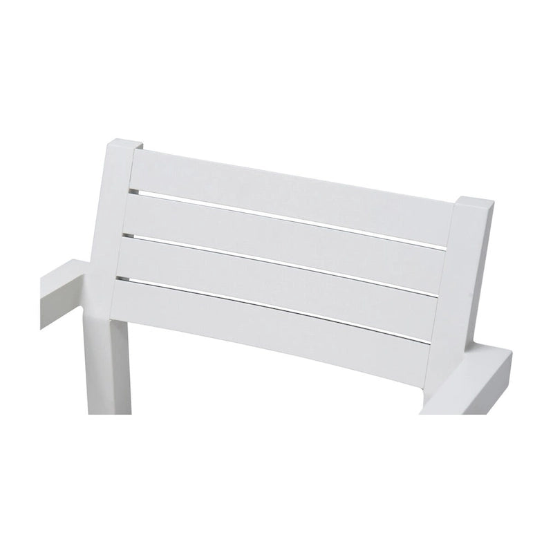 Ensemble de mobilier de patio en aluminium 7 pièces comprenant 4 chaises de salle à manger et 2 fauteuils pivotants à bascule