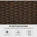 Ensemble de 2 chaises de jardin en rotin PE avec coussin, chaises de terrasse en osier avec dossier