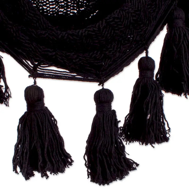 Novica Handmade Ocean Seat In Black Cotton Hammock Swing (Single)