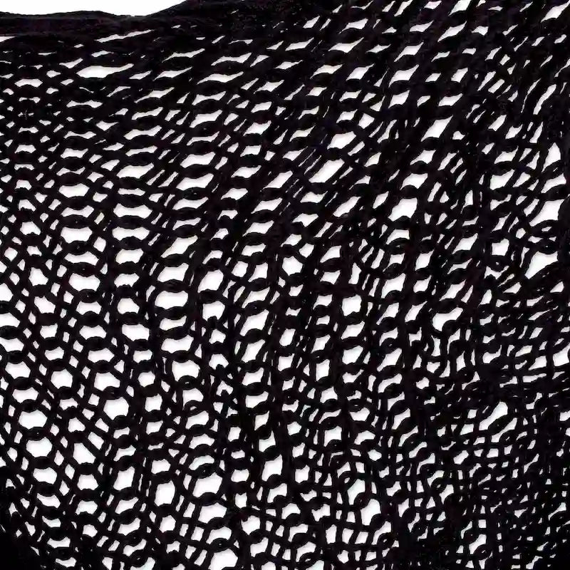 Balancelle hamac Novica faite main en coton noir (simple)
