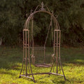 Balancelle de jardin Oasis en fer, finition bronze antique - 42,9 x 35,4 x 78,74